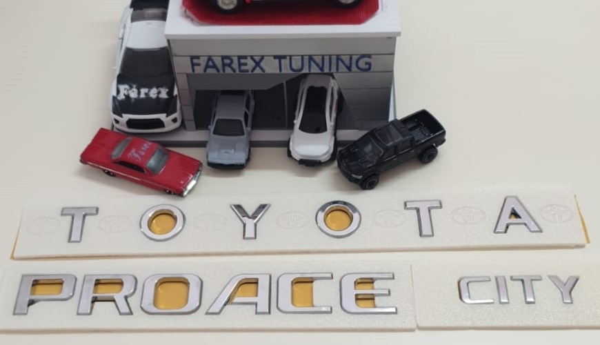 Toyota Boşluklu Büyük Boy Proace ve City Krom Bagaj Yazısı